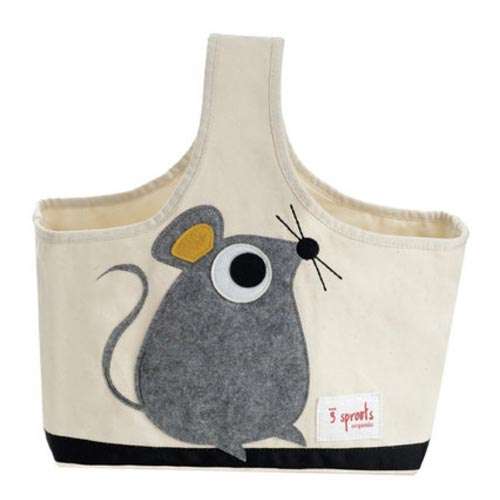 3 Sprouts Cotton Canvas Tote - Mouse