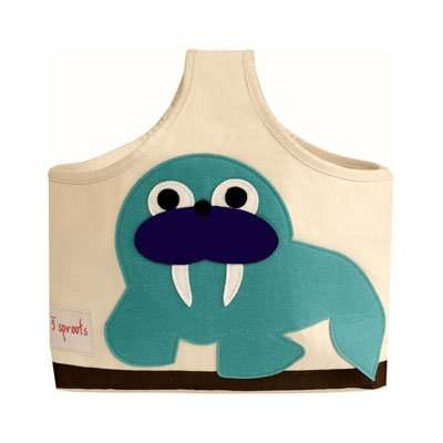 3 Sprouts Cotton Canvas Caddy - Walrus