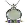Handcrafted Silver Pendant with Large Cabochon