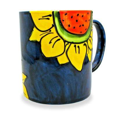 Hand Painted Coffee Mug - Sunflower