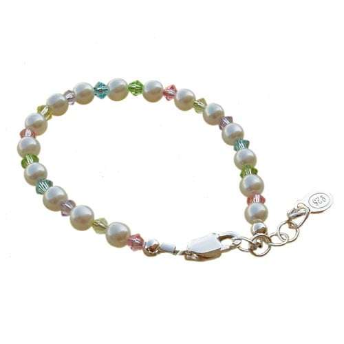 Cherished Moments Crystal and Pearl Bracelet for Babies