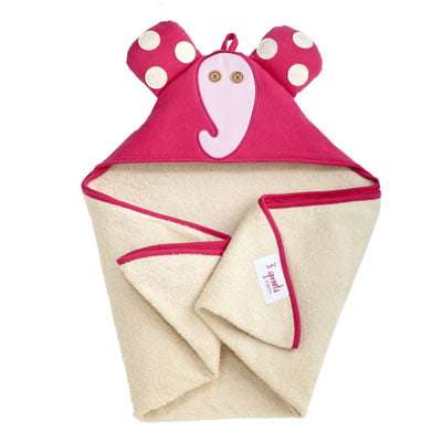 3 Sprout Pink Elephant Hooded Towel