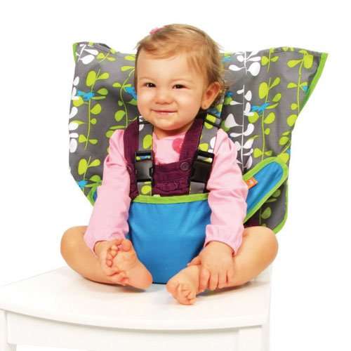 My Little Seat Travel High Chair for Babies and Toddlers - Blue Fish Pattern