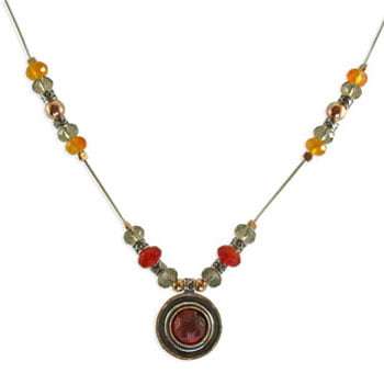 Sterling Silver and Gemstone Pendant Necklace