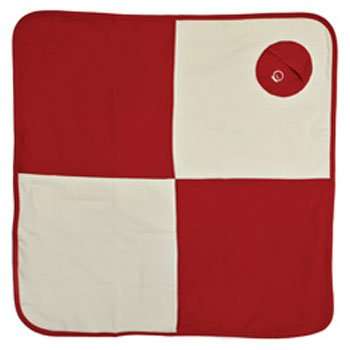 Peapod Creations Baby Blanket - Tan/Red