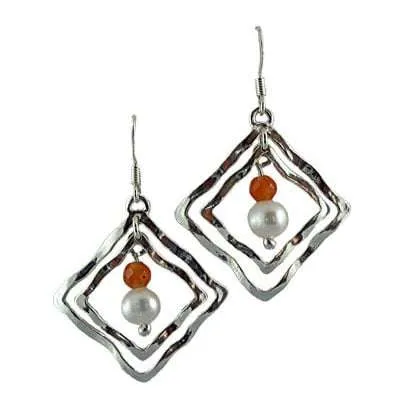Silver Squares Earrings
