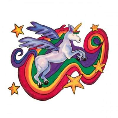 Painted Rainbow Unicorn Pillowcase