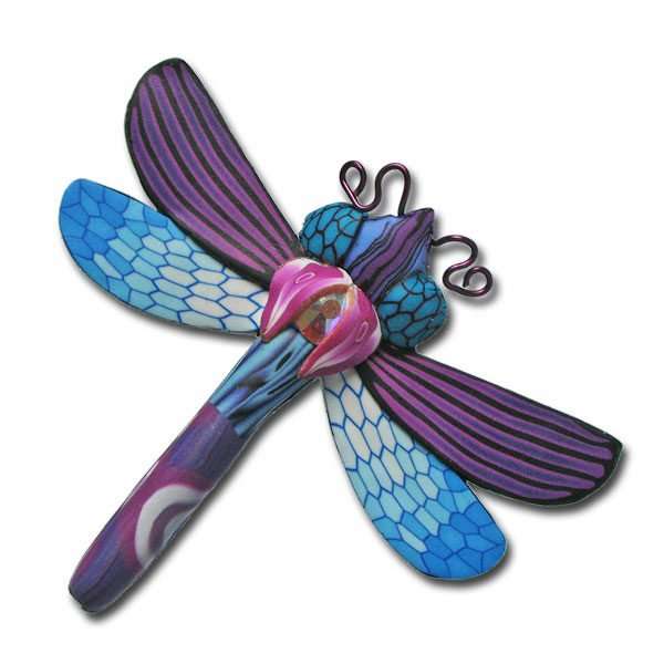 Mauve Dragonfly Brooch by Wanda Shum
