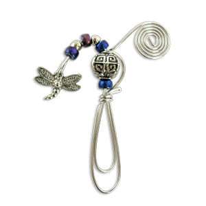 Wire Bookmark with Dragonfly Charm