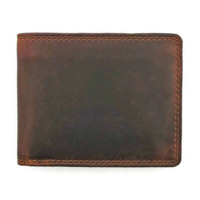 Rugged Earth Centre Leaf Leather Wallet 990011