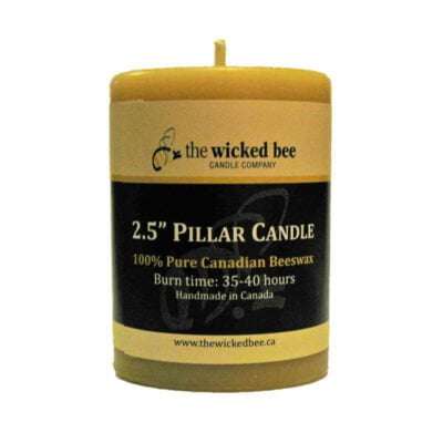 2.5 x 3 pillar beeswax candle