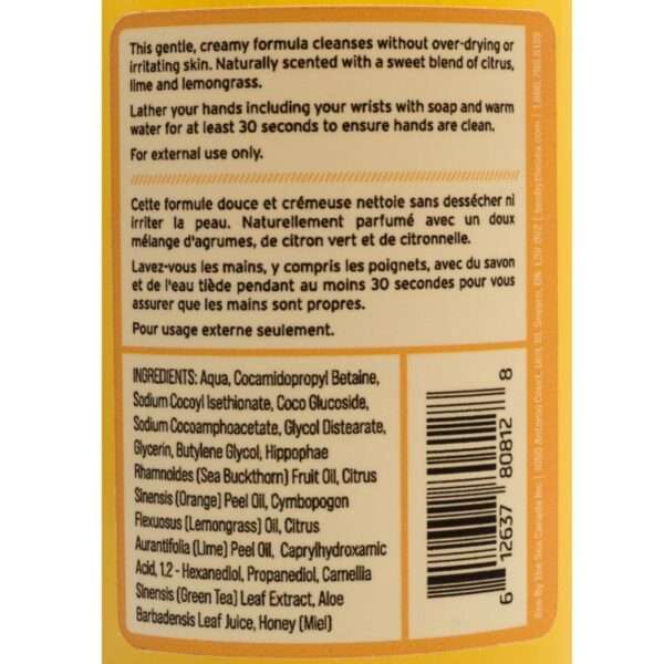 Citrus and Honey Liquid Hand Soap Ingredients