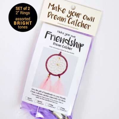 Friendship Dream Catcher Kit is includes everything you need to create your own dream catcher.  It also makes a novel gift item for a friend or family member.