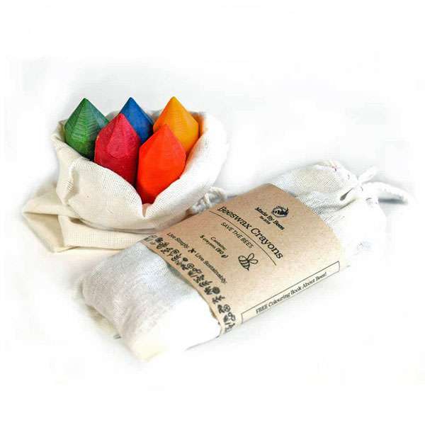 5 Beeswax Crayons - Made By Bees