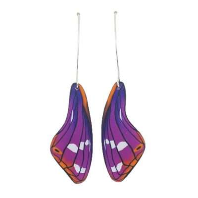 Mauve Butterfly Earrings