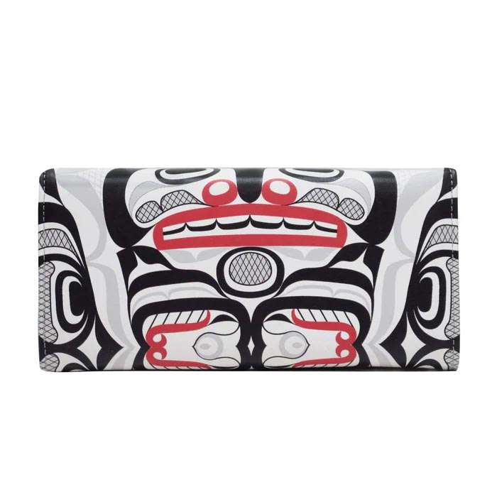 Killer Whale Crosshatch Wallet Back