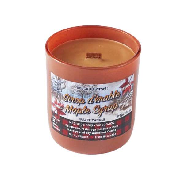 Maple Syrup Candle in an Amber Glass Jar