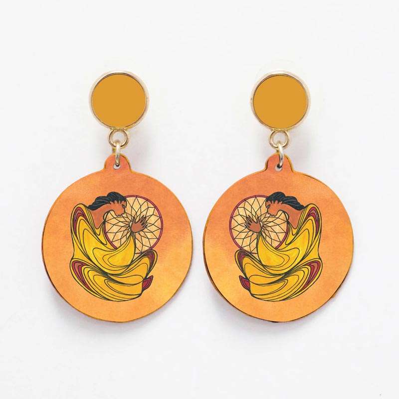 Dreamcatcher Vegan Leather Earrings by Sioux Artist Maxine Noel